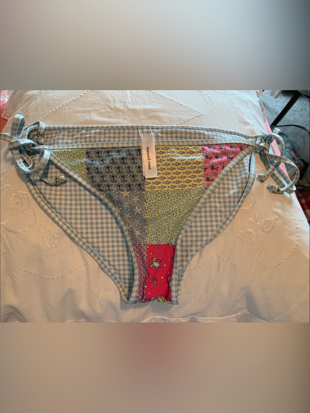 Vintage Vineyard Vines Reversible Bikini Bottom Size L